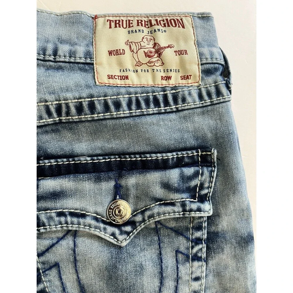 Men's Blue Washed Denim Shorts